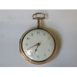 LATE 18th CENTURY 18ct GOLD PEAR CASED POCKET WATCH
