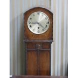 OAK CASED GRANDMOTHER CLOCK