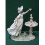 LLADRO GLAZED CERAMIC FIGURE,