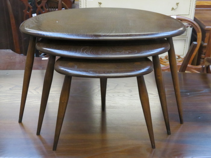 ERCOL NEST OF THREE TABLES