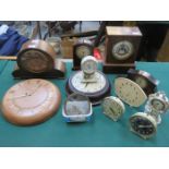 PARCEL OF MANTEL CLOCKS, WALL CLOCKS AND ALARM CLOCKS, ETC.