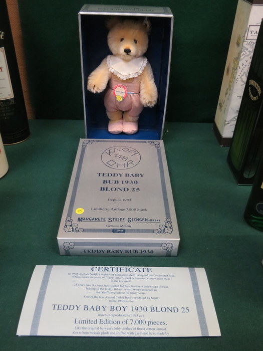 BOXED STEIFF LIMITED EDITION 1930 TEDDY, BABY BUB,