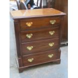 SMALL ANTIQUE MAHOGANY FOUR DRAWER CHEST