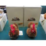 TWO BOXED STEIFF SPOTTED HENS
