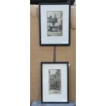 TWO BLACK AND WHITE PRINTS DEPICTING LIVERPOOL STREET SCENES