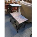 UPHOLSTERED SECTIONAL CAST METAL STAND