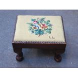 UPHOLSTERED FOOT STOOL