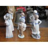 SIX VARIOUS NAO CERAMIC FIGURES