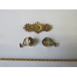 9ct GOLD BROOCH,