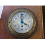 MOUNTED BRASS SHIP'S CLOCKS BY BARKERS,