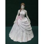 ROYAL WORCESTER GLAZED CERAMIC FIGURE- VICTORIA