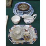 SMALL PARCEL OF VARIOUS CERAMICS INCLUDING NEWHALL POTTERY TEACUP,