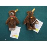 STEIFF MINI BROWN BEAR AND MINI DARK BROWN BEAR