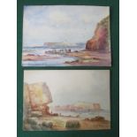 SMALL PAIR OF 1920s UNFRAMED WATERCOLOURS BY AUSTIN SMITH