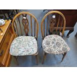PAIR OF ERCOL FARMHOUSE STYLE DINING CHAIRS
