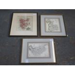 FRAMED MAP OF LIVERPOOL PLUS TWO OTHERS