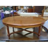 REPRODUCTION YEW WOOD COLOURED COFFEE TABLE