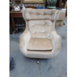 1970s STYLE SWIVEL ARMCHAIR