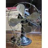 VINTAGE METAL FRAMED DESK FAN