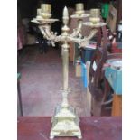 BRASS FOUR SCONCE CANDELABRA,