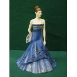 ROYAL WORCESTER GLAZED CERAMIC FIGURE MIDSUMMER WALTZ