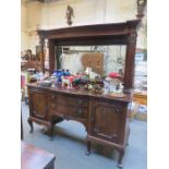 VICTORIAN MAHOGANY MIRROR BACK SIDEBOARD