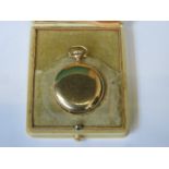 CASED WALTHAM 14k GOLD FULL HUNTER POCKET WATCH