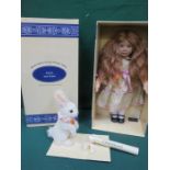 LIMITED EDITION BOXED STEIFF 1994 ALICE WITH RABBIT,