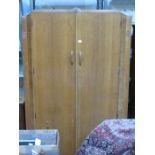 LIGHT OAK TWO DOOR WARDROBE