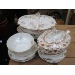 SMALL PARCEL OF LIMOGES DINNERWARE AND SMALL SOUP TUREEN