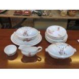 PARCEL OF GLIDING AND TRANSFER DECORATED NURSERY TEAWARE