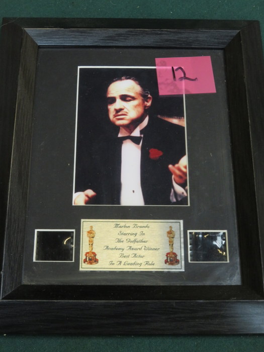 FRAMED LIMITED EDITION PRESENTATION PLAQUE CONTAINING GENUINE FILM REEL FROM THE GODFATHER,