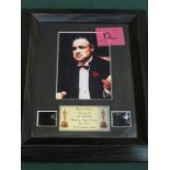 FRAMED LIMITED EDITION PRESENTATION PLAQUE CONTAINING GENUINE FILM REEL FROM THE GODFATHER,