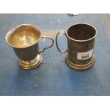 TWO SMALL HALLMARKED SILVER CUPS