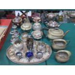 VARIOUS SILVER PLATEDWARE INCLUDES TEASETS ETC...