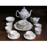 PARCEL OF COALPORT FLORAL DECORATED TEAWARE,