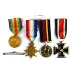 A quantity of medals.