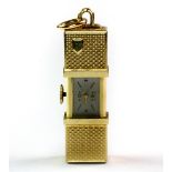 A lovely 18ct yellow gold (stamped 750) Dean Perret watch pendant, L. 3cm (closed), (approx. 20gr).