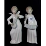 Two Nao figures of angels, H. 20cm.
