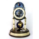 A Kaiser German moon phase anniversary clock without dome, H. 24cm.