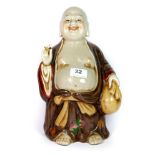 A mid 20th century Chinese porcelain figure of Putai, H. 31cm.