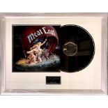 A Meat Loaf framed autographed "Dead Ringer" LP record, 70 x 56cm.