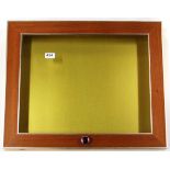 A useful table top display cabinet, 52cm x 62cm x 6.5cm