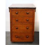 A mahogany four drawer cabinet, H. 65cm.