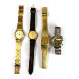 Four vintage wristwatches.