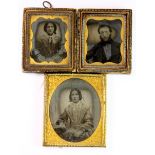 Three 19th century framed Ambrotype framed photographs.