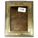 A hallmarked silver rectangular photograph frame, with scroll decoration, Carr's of Sheffield,