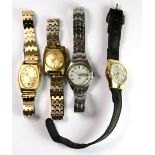 Four vintage ladies watches.