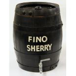 A vintage sherry barrel, H. 34cm.