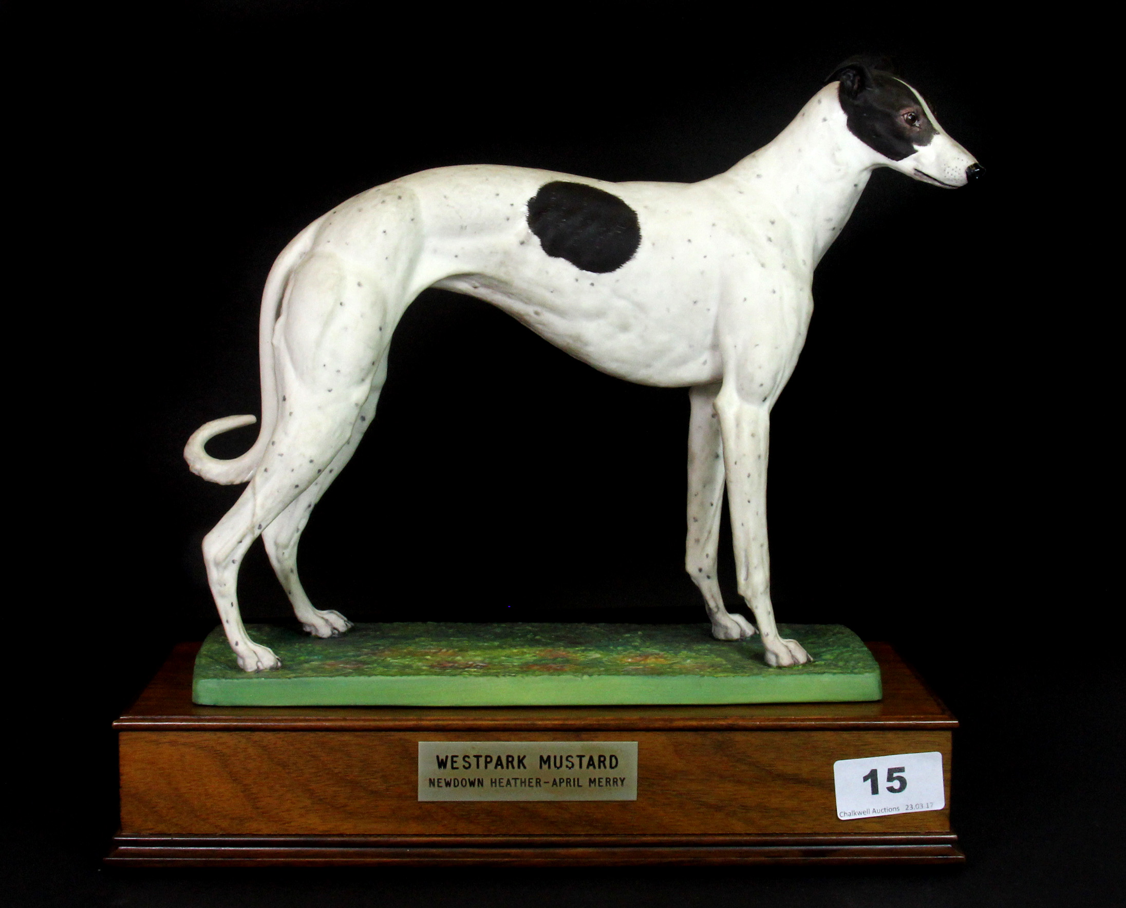 An Albany fine china limited edition model of a greyhound "Westpark Mustard", the limited edition of